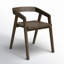 Dey Solid Wood Slat Back Arm Chair in Dark Brown