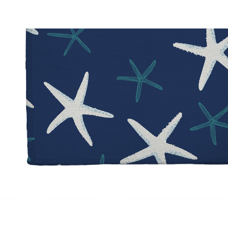 Tapis de bureau léger et antidérapant Starfish, L 72 po x P 48 po, Marine