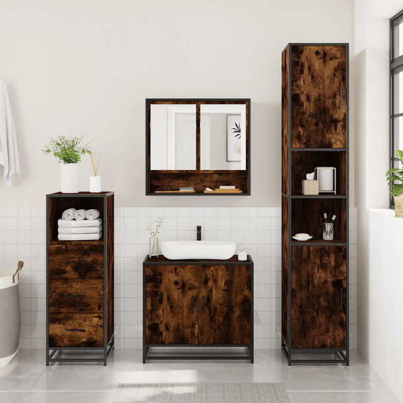 Bathroom Furniture Suite, Smoked Oak