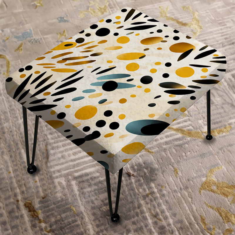 Beige et noir imprimé guépard Simplicity II - Repose-pieds rectangulaire géométrique