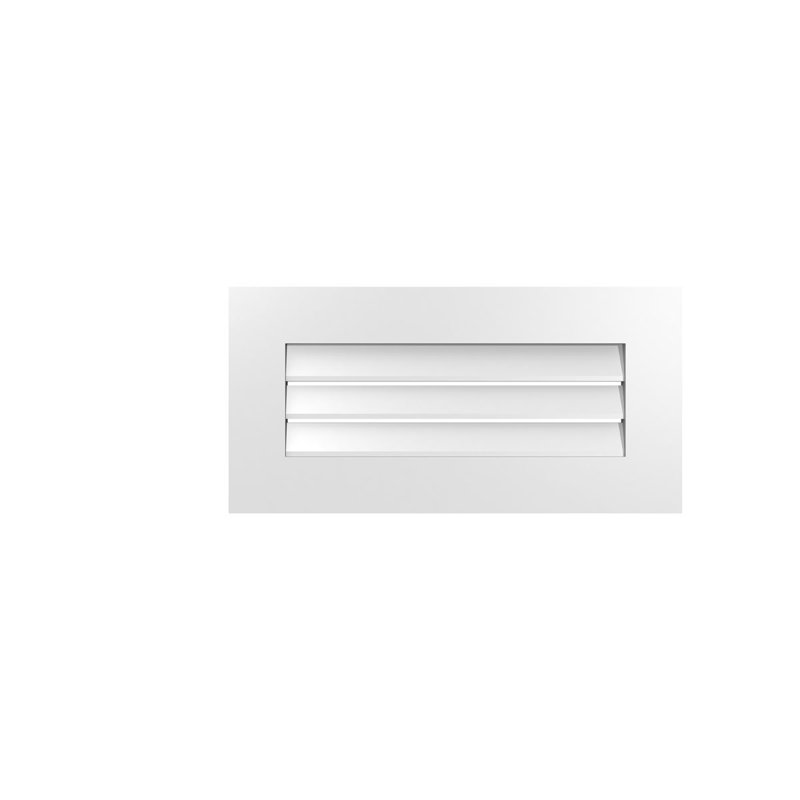 Rectangle Surface Mount Signature Urethane Functional Gable Vent, Primed Tan, 14" H x 28" W x 1" D