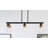 Metal and Seedy Glass 6-Light Linear Chandelier-70181203