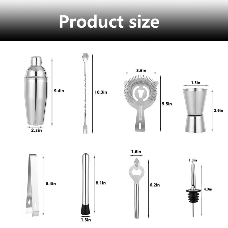Dequarius Stainless Steel Bar Tool Set