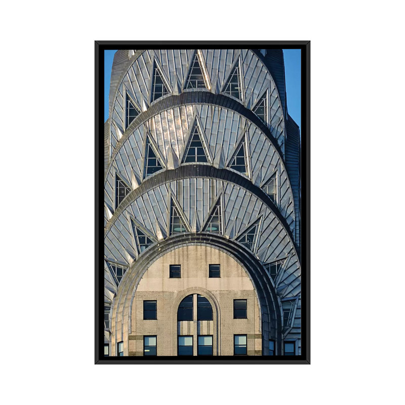 «Chrysler Building», photographie sur toile, H 26 po x l 18 po x P 1,5 po, Toile encadrée noire, Pas de tapis