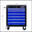 7 DRAWERS MULTIFUNCTIONAL TOOL CART WITH WHEELS-BLACK+BLUE