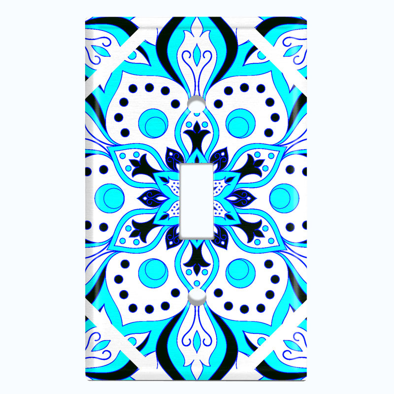 Patterned 1 - Gang Toggle Light Switch Standard Wall Plate