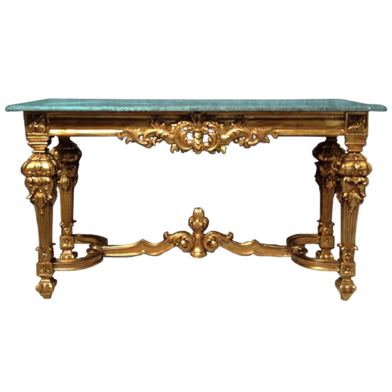 Daylan 60.24'' Solid Wood Top Console Table, Green