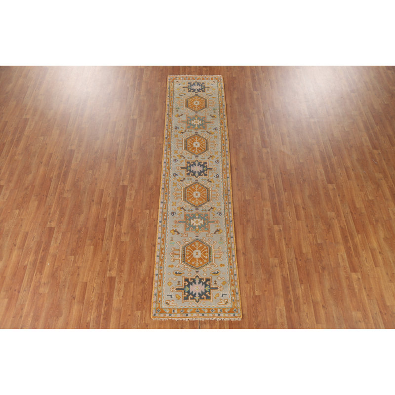 Handmade Traditional  Wool Runner Rug 3x11