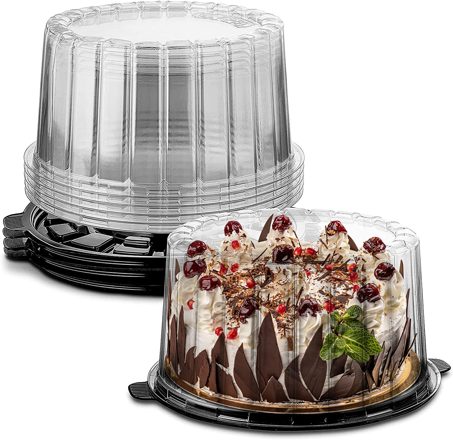 Break Resistant Plastic Cake Stand with Cover, Cake Plate with Dome — Red  Co. Goods