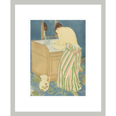 «Woman Bathing» par Mary Cassatt, impression giclée sur cadre