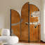 French-Style Cedar Three-Panel Foldable Screen