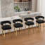 Chaise de bar en molleton moderne avec pieds en métal doré (ensembles de 2 pièces)-1461789449