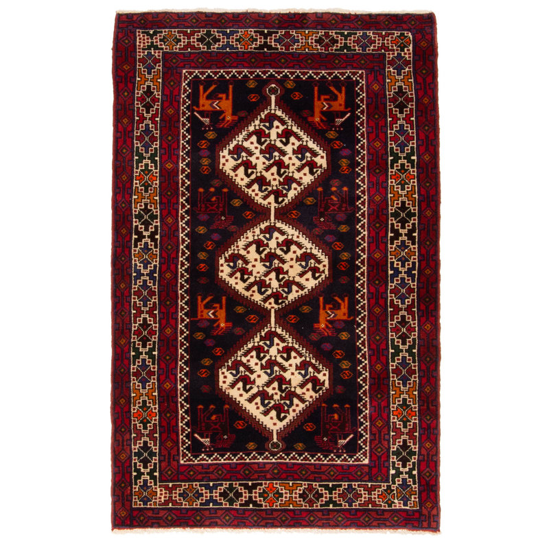 Tapis bleu marine foncé Anadol 3 pi 5 po x 5 pi 3 po