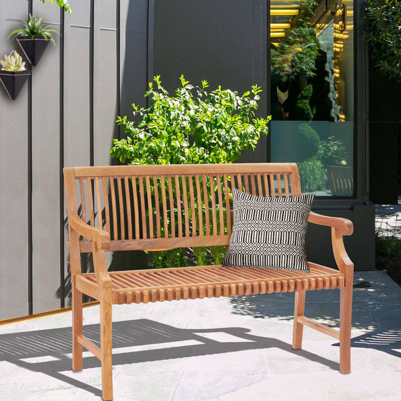 Ryne Outdoor Teak Bench