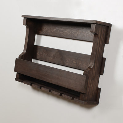 Bradfield 8 - Bottle Solid Wood Wine Bottle & Glass Rack