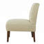 Chaise d'appoint moderne, fauteuil sans accoudoirs avec revêtement capitonné et pieds en bois, décoration confortable pour le salon et la chambre à coucher-167113793