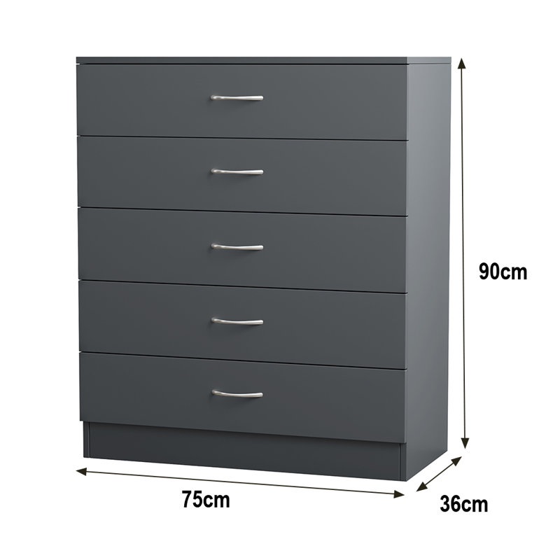 Caralisa 75 cm W Chest of 5 Drawers