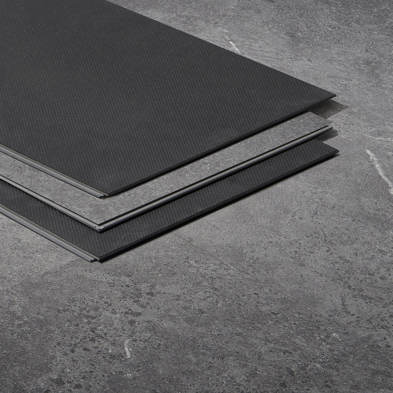 Sandstone 24" x 12" x 5mm Rigid Click-Lock Luxury Vinyl Tile Flooring (28.04 Sq. Ft. / Case), Dark Gray