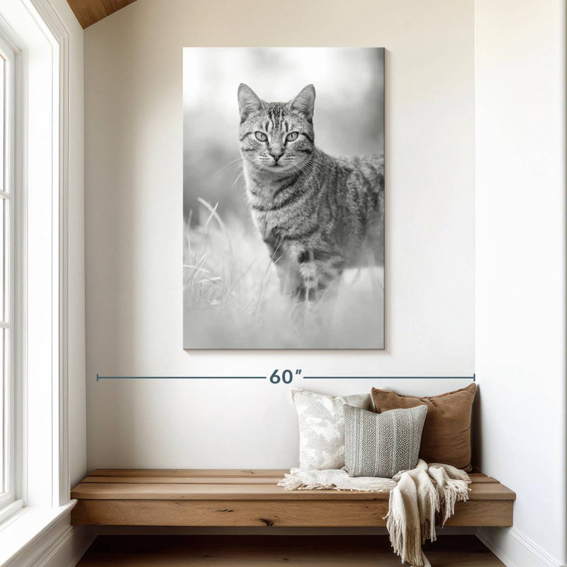 Brampt Grey Cat, 48" H x 32" W