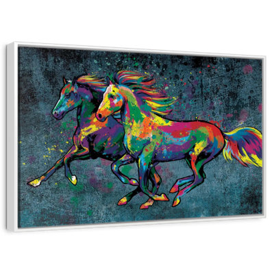 Duo Horse Colour Splash Paint