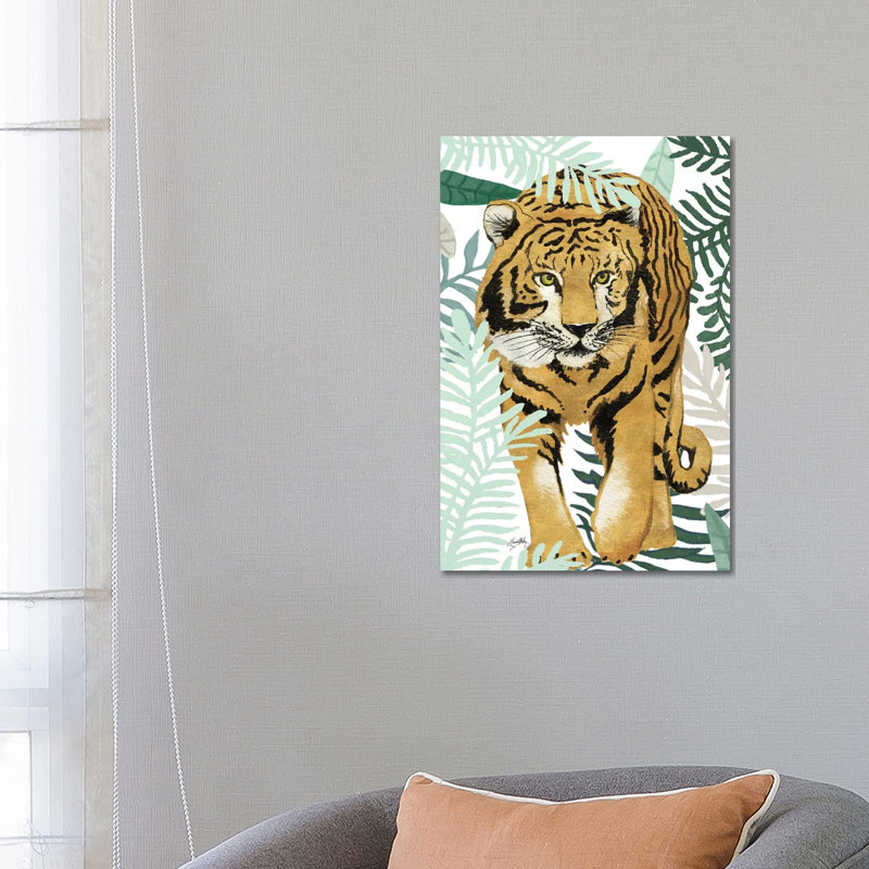 Jungle Tiger by Elizabeth Medley - Wrapped Canvas Gallery-Wrapped Canvas Giclée, 66.04 cm H x 45.72 cm W x 3.175 cm D