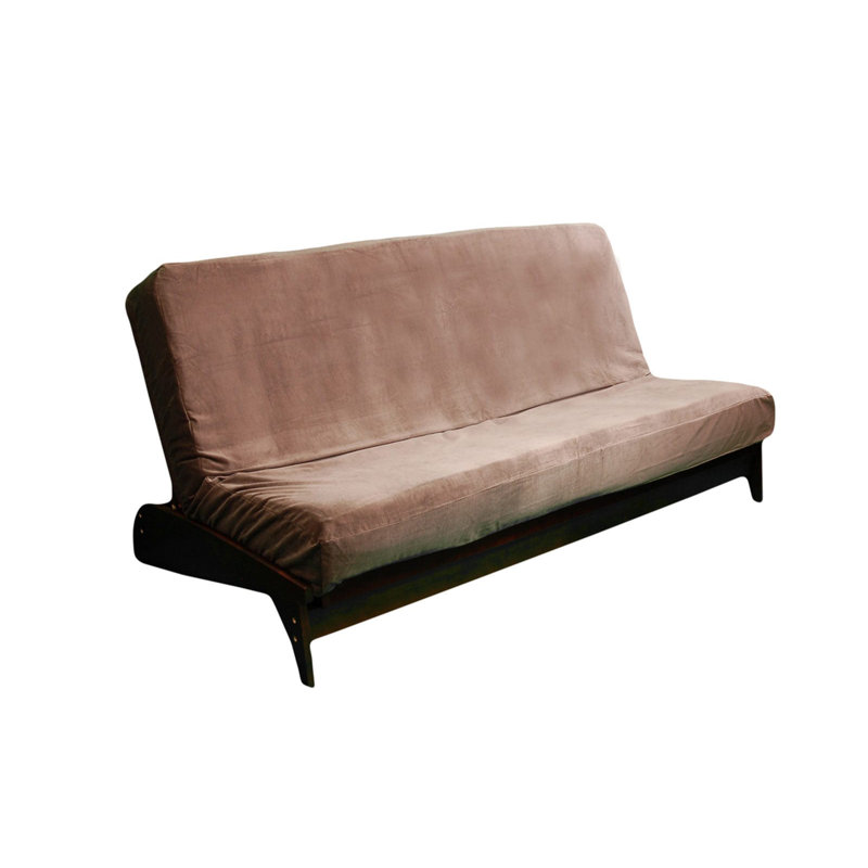 M6 Velvet Texture Futon Cover, Full, Brown