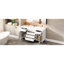 Meuble-lavabo moderne 60 po, lavabo, 5 tiroirs à fermeture douce pour le maquillage, 2 sacs de bain jetables pour armoires, pieds en pin, rangement intelligent blanc, tiroirs, armoires, mécanisme,-1276959195