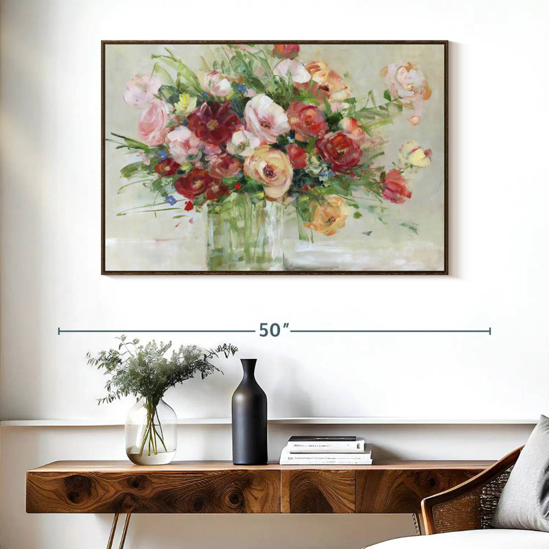 Just Peachy, Cadre flottant noyer, 40 po x 27 po
