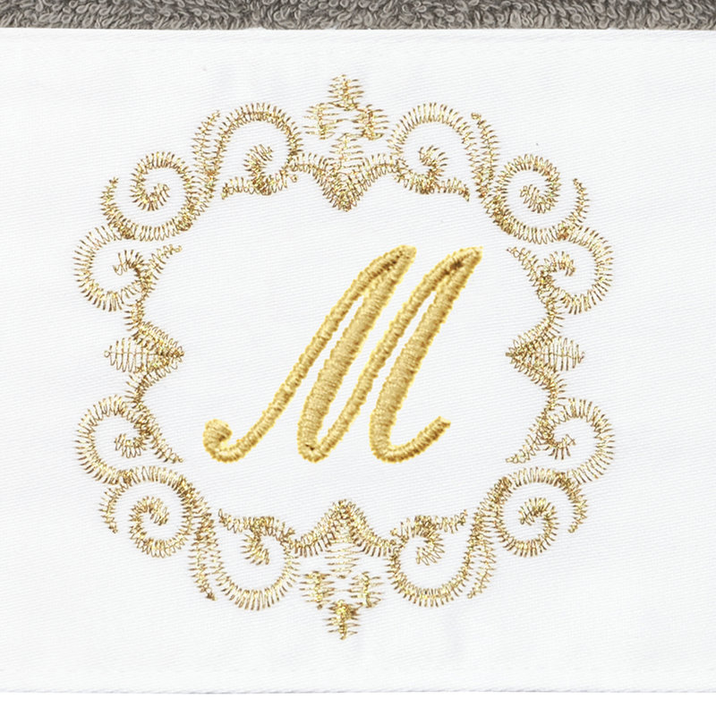 Winston Porter 100% Turkish Cotton MONICA 2PC Embellished Hand Towel Set, M
