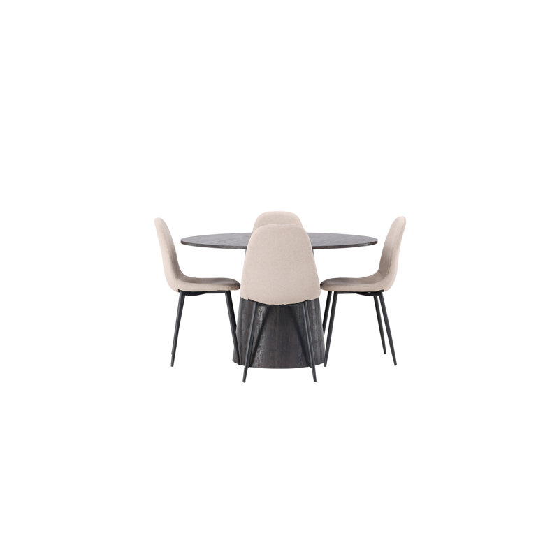 Vinson 4 - Person Dining Set, Black
