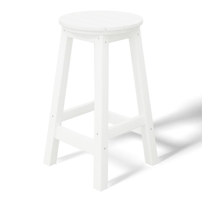 Tabouret d'extérieur Laguna, Blanc, 24"