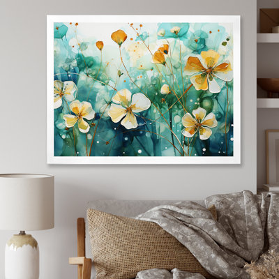 Élégance florale beige et botanique transparente sur toile