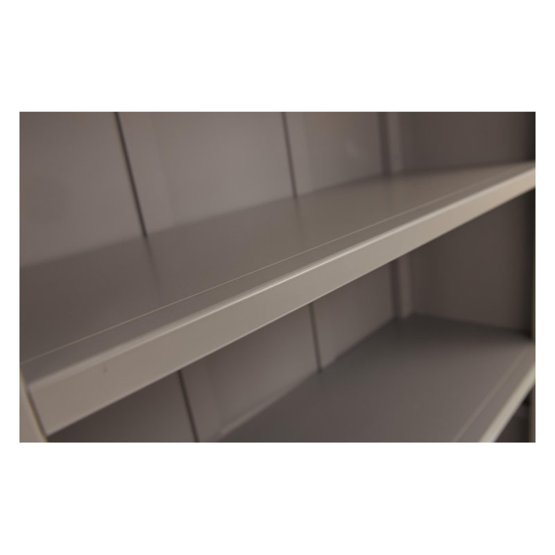 Bibliothèque en bois massif Arise-Sun, (5 tablettes) H 70 po x l 35,2 po x P 13,3 po, Gris foncé