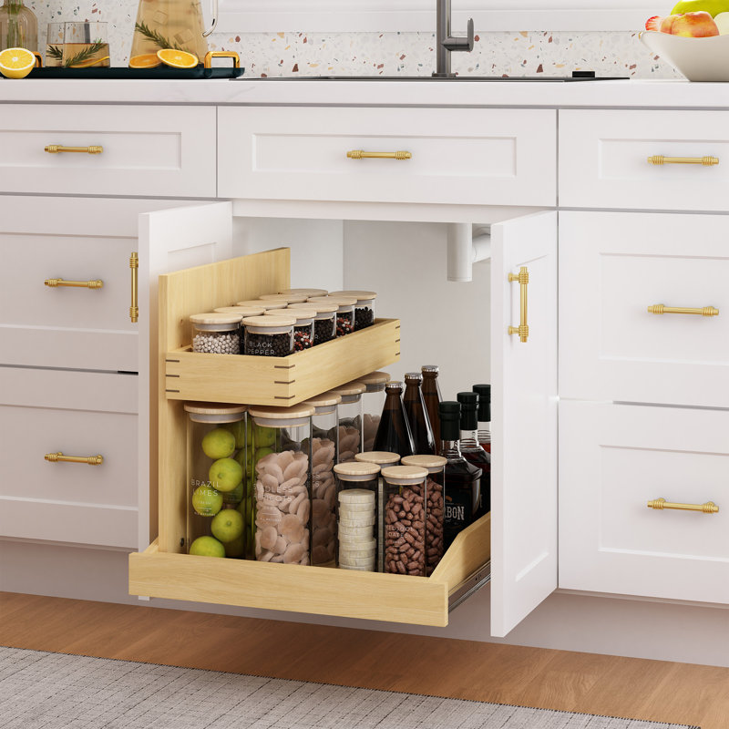 Rangement à 2 niveaux sous le lavabo, H 18,55 po x l 19,5 po x P 20,98 po