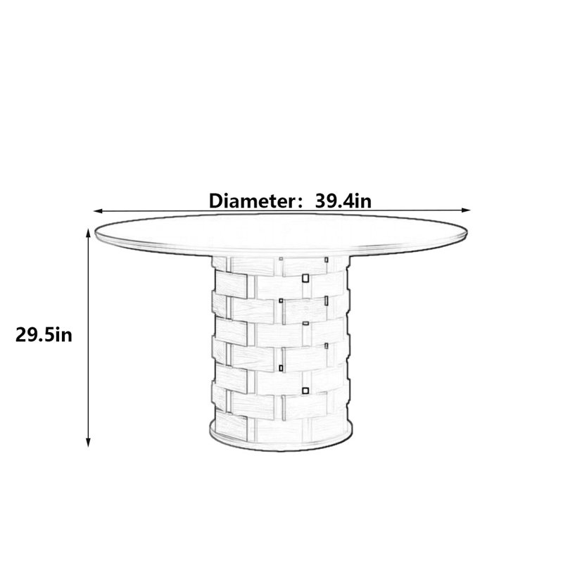 Table de salle à manger French French, H 29,5 po x L 39,4 po x l 39,4 po