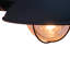 Applique murale d'extérieur 1 lumière texturée noire H 10,25 po Mohnton fabriquée en acier durable, abat-jour en verre bullé transparent, compatible avec les DEL, à utiliser pour la porte d'entrée de patio ou de garage-1259047187-1283520573