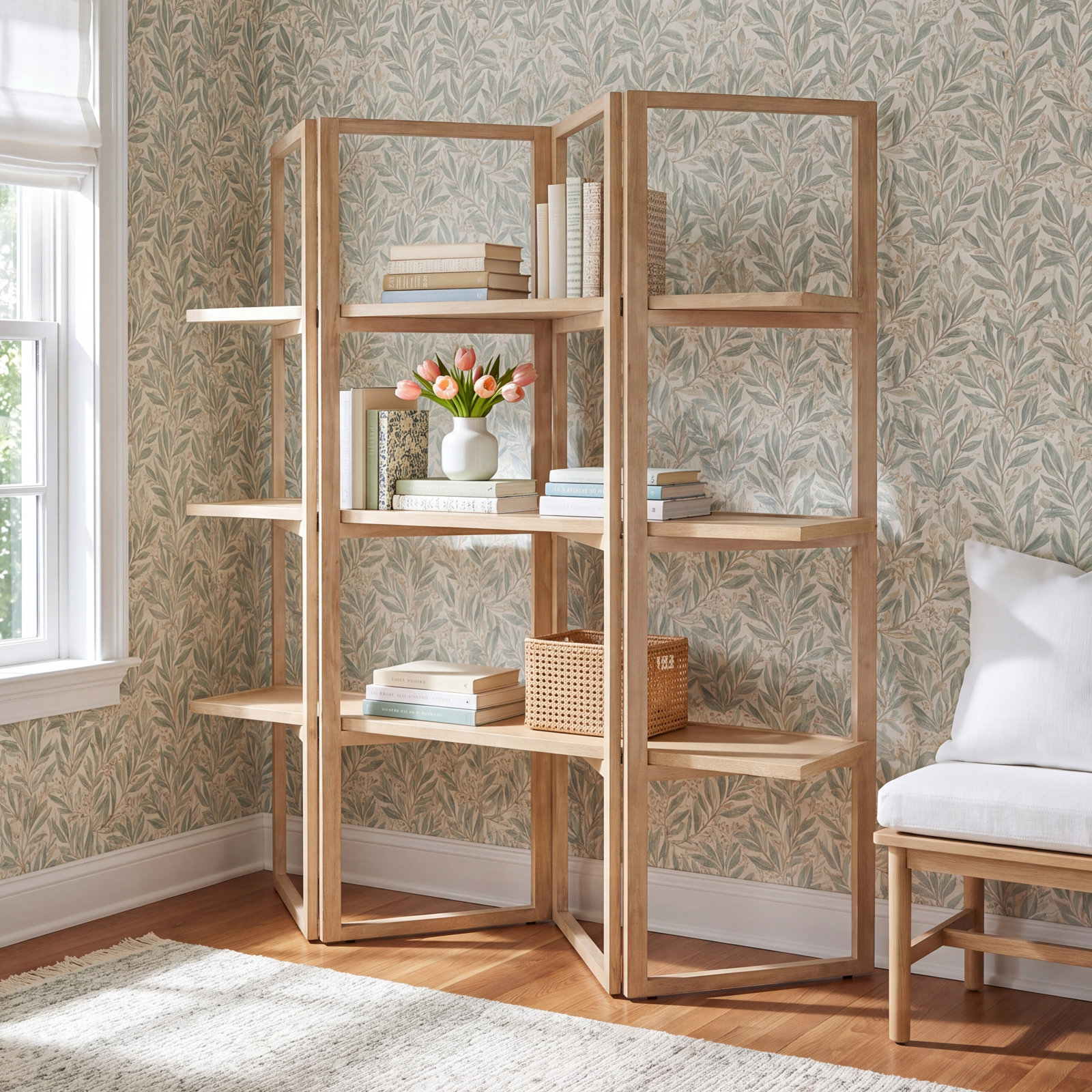 Retreat Wide Geometric Bookcase