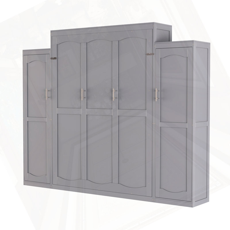 Grand lit escamotable, gris, Grand