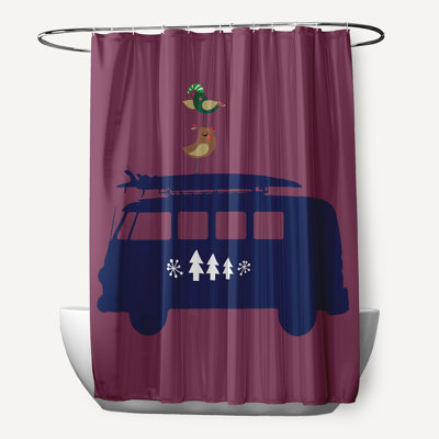Graphic Print Shower Curtain