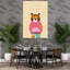 Cute Hoodie Tiger Playful Whimsical Contemporary Cat Tiger Wall Art Print by Mathieu - Wrapped Canvas Print-2140255173