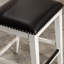 Tabouret de comptoir avec finition patinée et siège en cuir-1369479107-1369479106