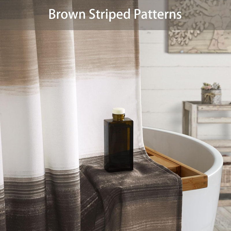 Rideau de douche Rustic Farmhouse, Brun