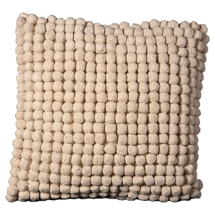 Cotton Throw Pillow, Beige