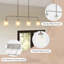 Luminaire suspendu pour îlot de cuisine, luminaire suspendu 4 lumières moderne avec verre givré blanc