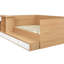 Lit plateforme double en bois avec 6 tiroirs, tablettes et coiffeuse-55608917
