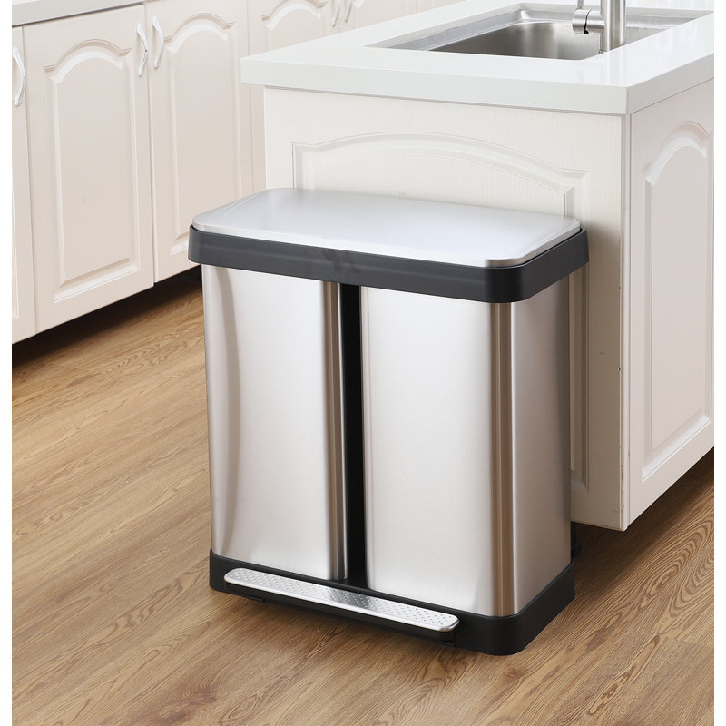 Stainless Steel Recycling Bin - 65.4 L