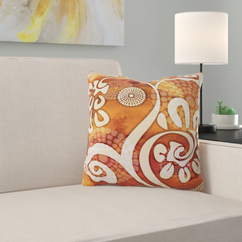 Design Warm Exotic Vines Throw Pillow, 18" x 18"