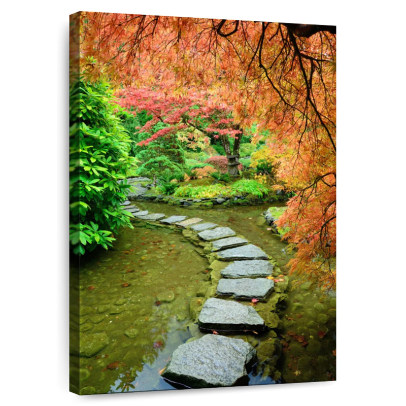 Alvord Autumn At Butchart Gardens, H 24 po x l 16 po