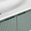 Meuble-lavabo flottant avec lavabo en résine en forme de goutte
