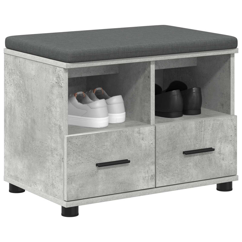 Storage Bench, 46cm H x 60cm W x 38cm D, Concrete Grey